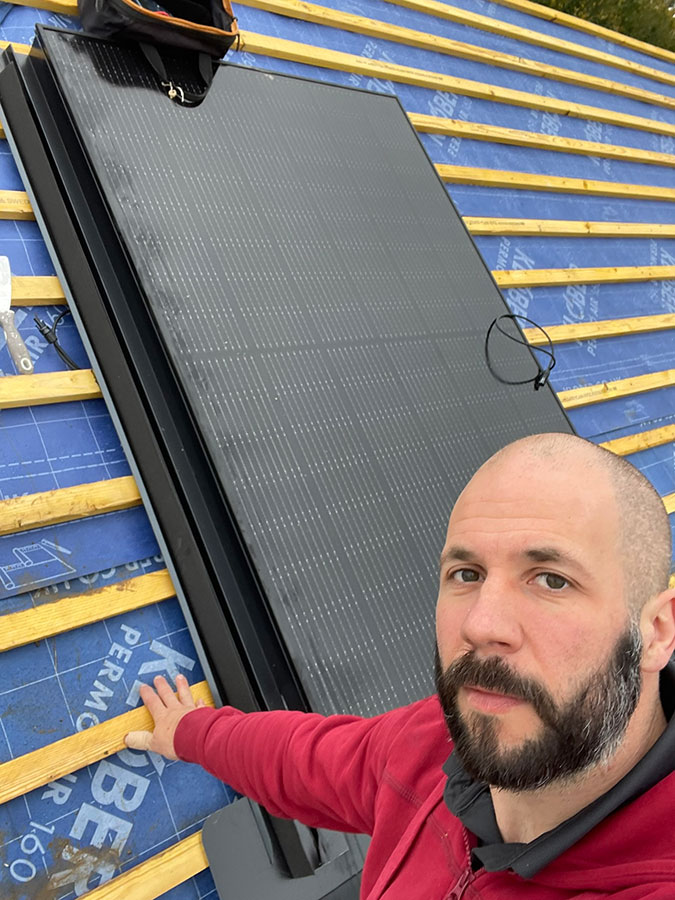 solar PV panel installation